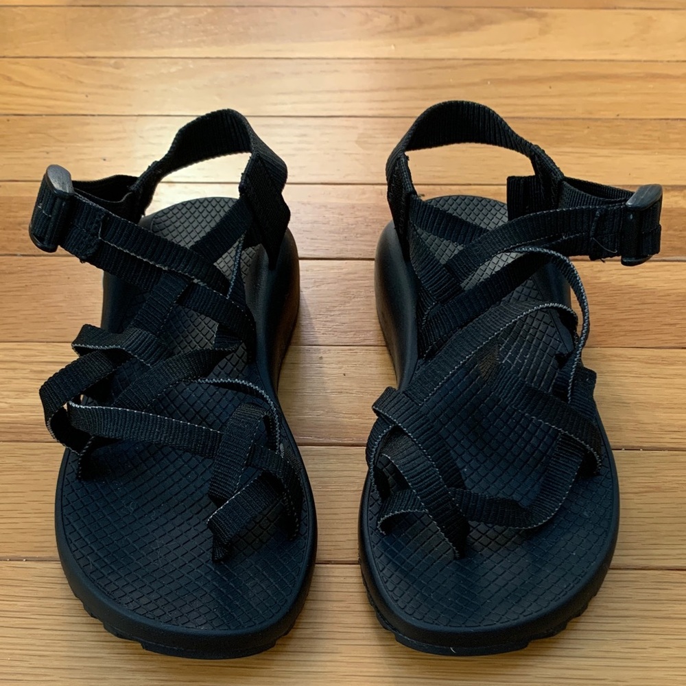 Women's Chaco ZX /2 Cloud Dual Adjustable Strap Cushioned Black Sandals